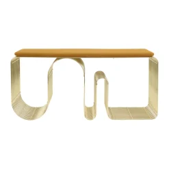 AYTM Seat Cushions & Pads*Curva seat cushion for bench 32x95.5 cm, Amber Yellow