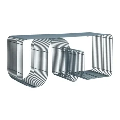 AYTM Benches*Curva seating bench 100 cm, Dusty Blue