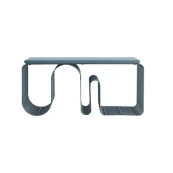AYTM Benches*Curva seating bench 100 cm, Dusty Blue