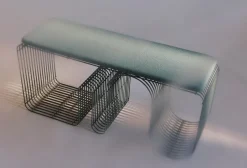 AYTM Benches*Curva seating bench 100 cm, Dusty Blue