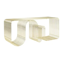 AYTM Benches*Curva seating bench 100 cm, Gold Gold-coloured