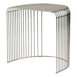 AYTM Side Tables*Curva table 45 cm, Silver Silver-coloured