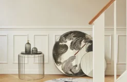 AYTM Side Tables*Curva table 45 cm, Silver Silver-coloured