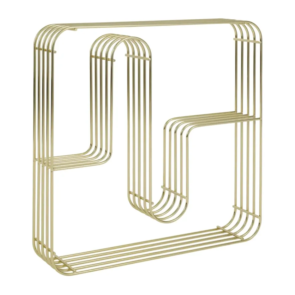 AYTM Shelves & Shelving Systems*Curva wall shelf square, Gold Gold-coloured