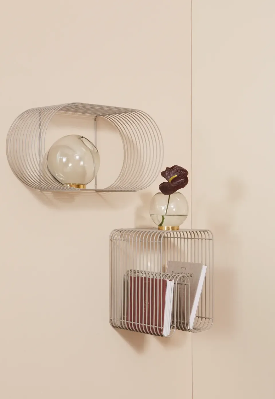 AYTM Shelves & Shelving Systems*Curva wallshelf, Taupe Beige