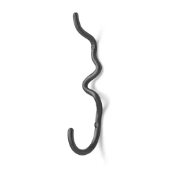 Ferm Living Clothes Hooks & Hangers*Curvature hook single, brass Black