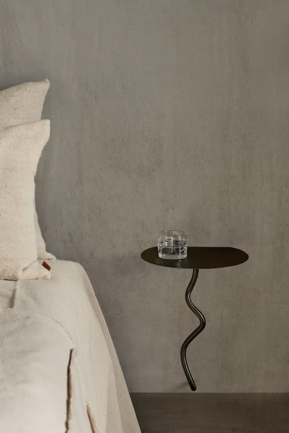 Ferm Living Side Tables*Curvature wall table, Brass Black