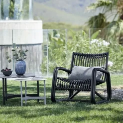 Cane-line Seating|Outdoor Lounge Furniture*Curve armchair, Lava Grey