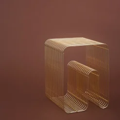 AYTM Stools*Curve chair, brass Gold-coloured