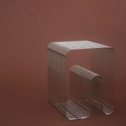 AYTM Stools*Curve chair, silver Silver-coloured