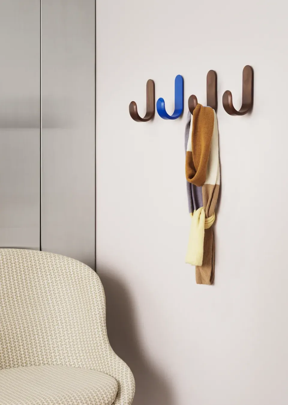 Normann Copenhagen Clothes Hooks & Hangers*Curve hook, Blue