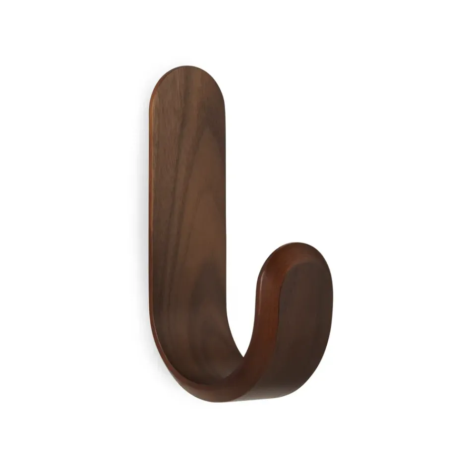 Normann Copenhagen Clothes Hooks & Hangers*Curve hook, wallnut Brown