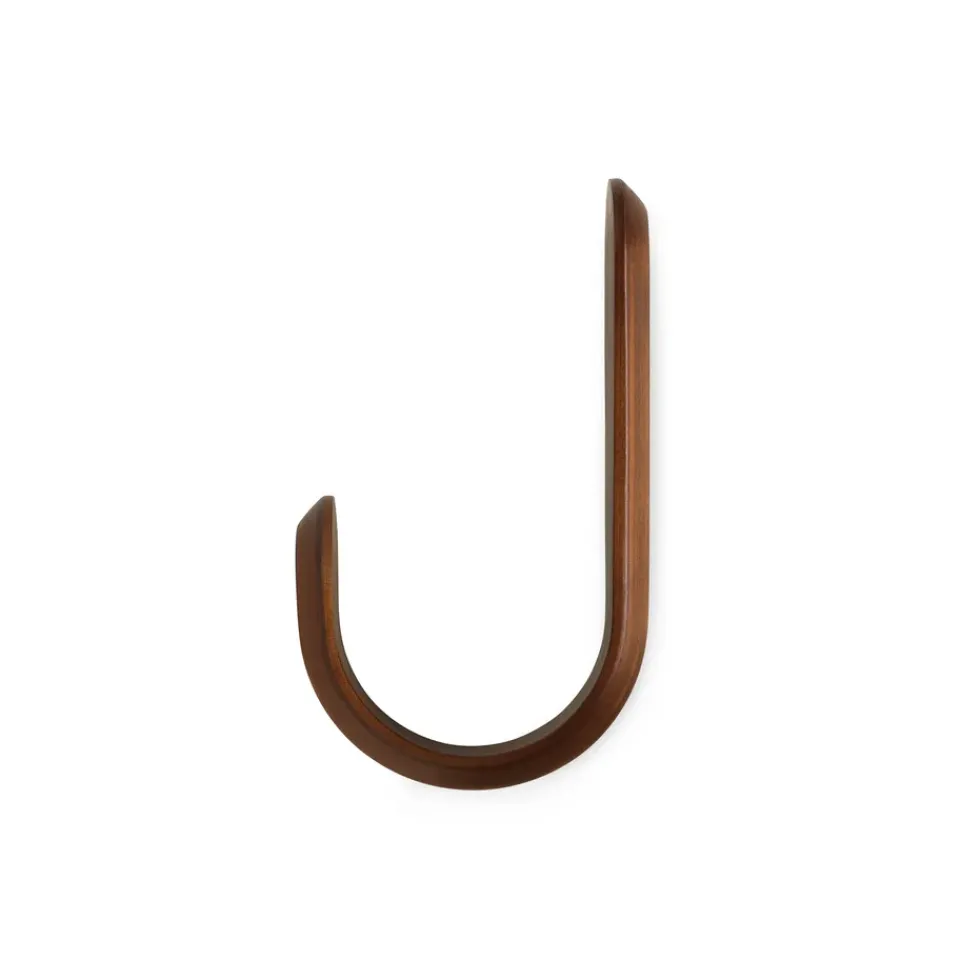 Normann Copenhagen Clothes Hooks & Hangers*Curve hook, wallnut Brown
