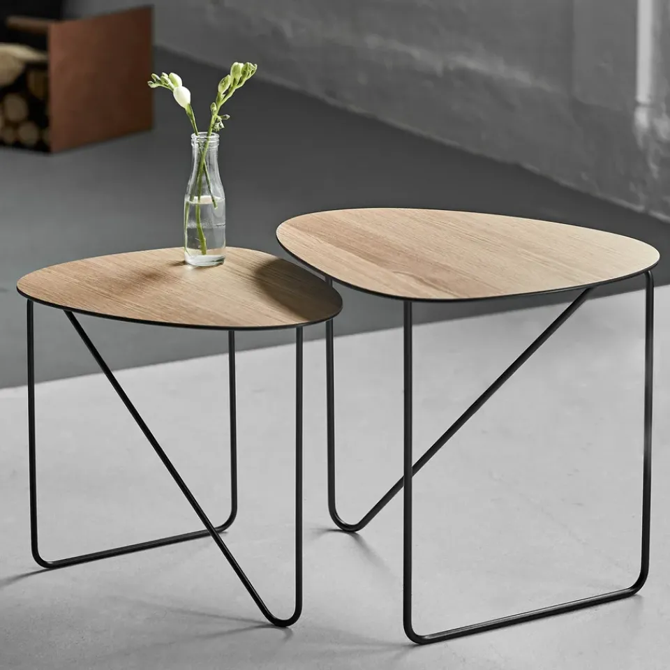 LIND DNA Side Tables*Curve side table M, oak BeigeBlack