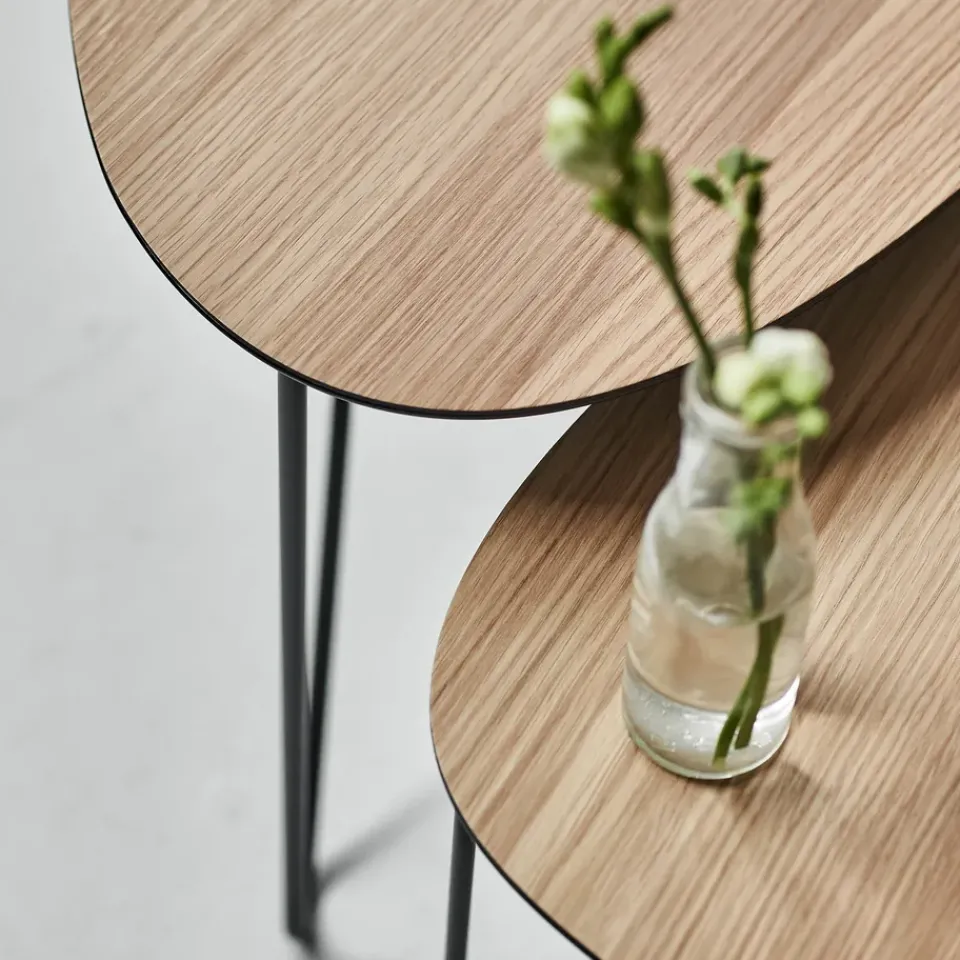 LIND DNA Side Tables*Curve side table M, oak BeigeBlack