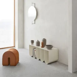 Kristina Dam Studio Benches*Curved bench, Black
