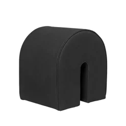 Kristina Dam Studio Sitting Poufs*Curved pouf, Leather Black