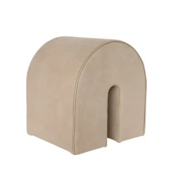 Kristina Dam Studio Sitting Poufs*Curved pouf, Leather light Brown