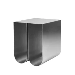 Kristina Dam Studio Side Tables*Curved side table, Stainless steel Grey