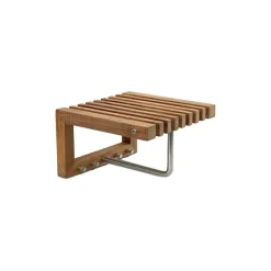 Fritz Hansen Hat Rack & Hat Shelves*Cutter Mini Wardrobe coat rack with shelf, Teak Brown