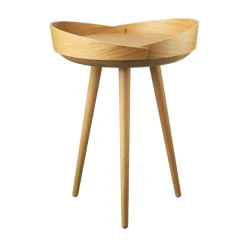 FDB Møbler Side Tables*D106 Bakkedal tray table Ø38 cm, Oak nature lacquered Brown
