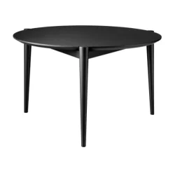 FDB Møbler Coffee Tables*D102 Søs coffee table Ø70 cm, Oak painted Black
