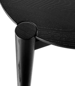 FDB Møbler Coffee Tables*D102 Søs coffee table Ø70 cm, Oak painted Black