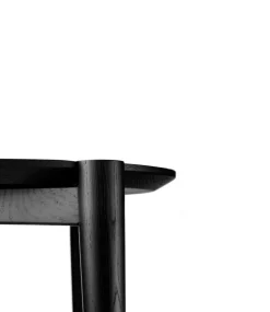 FDB Møbler Coffee Tables*D102 Søs coffee table Ø70 cm, Oak painted Black