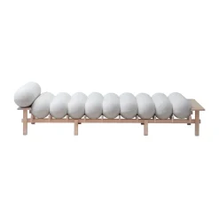 Gärsnäs Day Beds & Chaises|Sofas*Dag daybed, Beech-Barnum bouclé 01 Off White