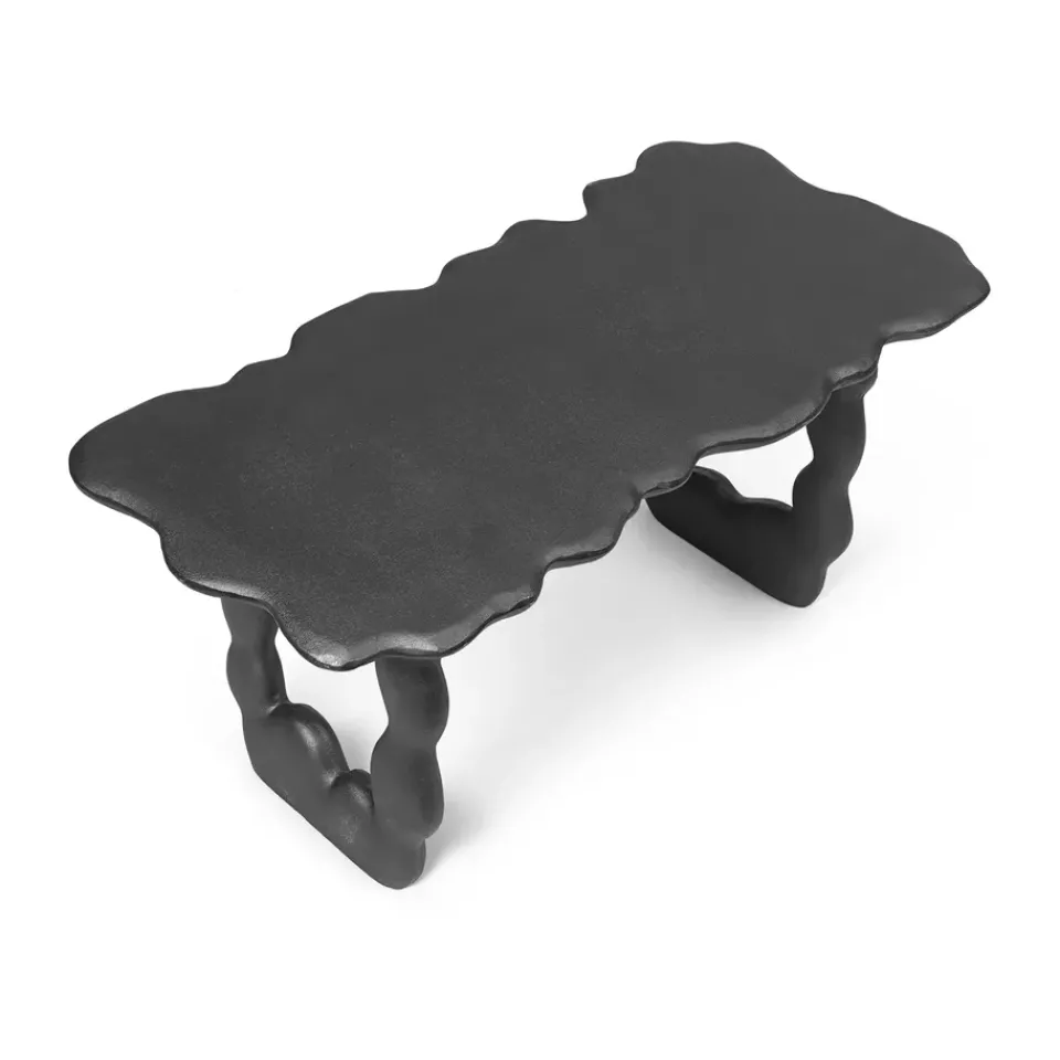 Ferm Living Table For Outdoor Use|Outdoor Lounge Furniture*Dal Piece coffee table 100x50x47 cm, Aluminium Black