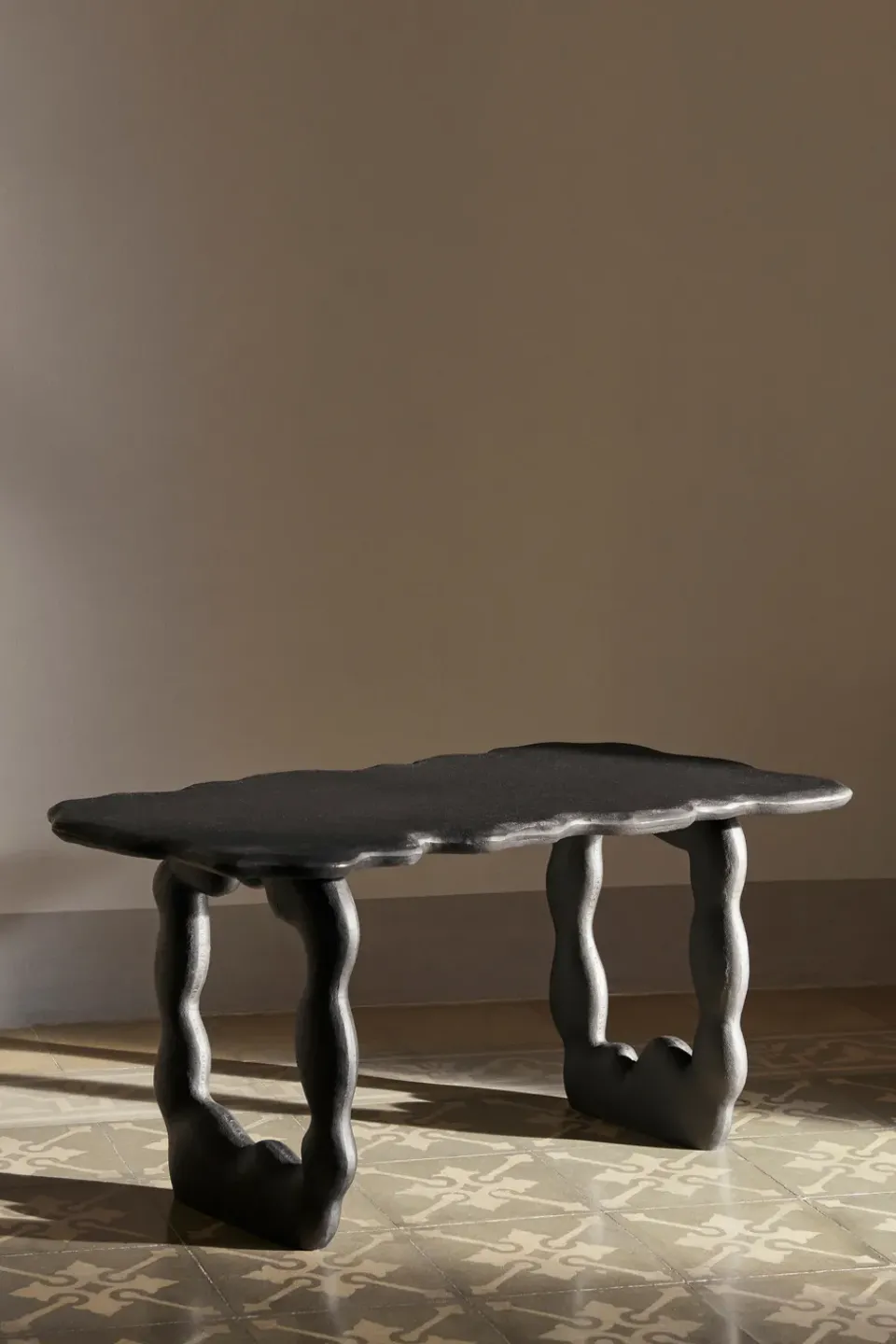 Ferm Living Table For Outdoor Use|Outdoor Lounge Furniture*Dal Piece coffee table 100x50x47 cm, Aluminium Black