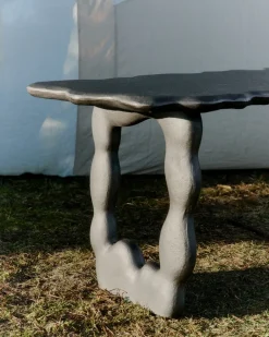 Ferm Living Table For Outdoor Use|Outdoor Lounge Furniture*Dal Piece coffee table 100x50x47 cm, Aluminium Black