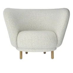 Massproductions Armchairs & Footstools*Dandy armchair, Oak-Cocoa rum 007 Brown