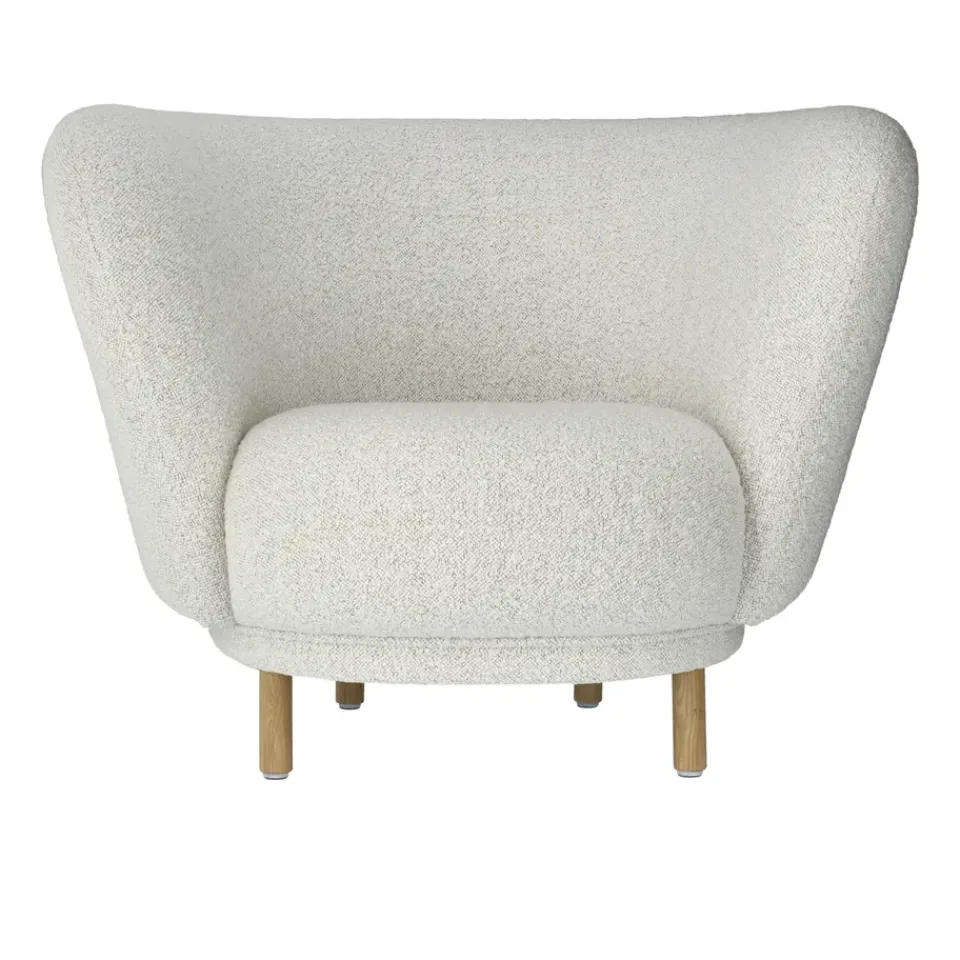 Massproductions Armchairs & Footstools*Dandy armchair, Oak-Cocoa rum 007 Brown