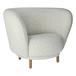 Massproductions Armchairs & Footstools*Dandy armchair, Oak-Cocoa rum 007 Brown
