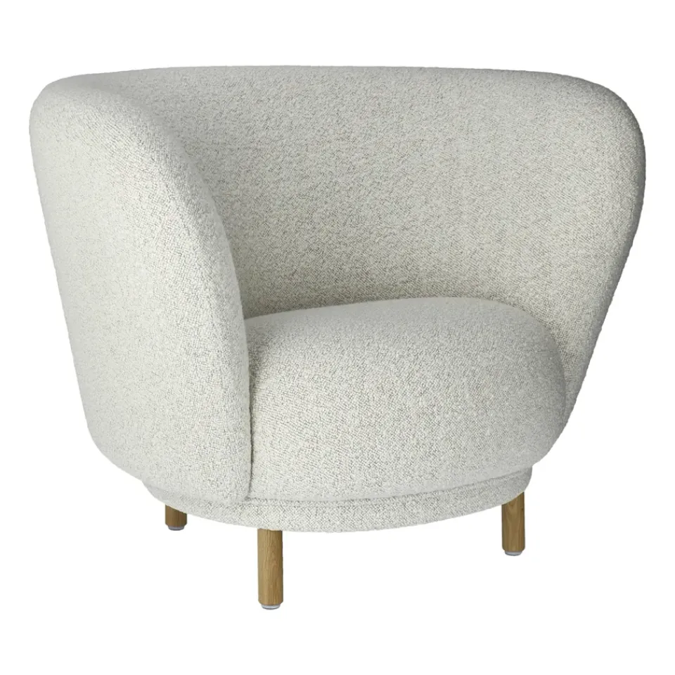 Massproductions Armchairs & Footstools*Dandy armchair, Oak-Cocoa rum 007 Brown