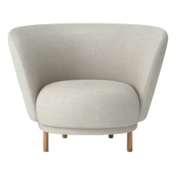 Massproductions Armchairs & Footstools*Dandy armchair, Oak-Sacho sapphire 007 Grey