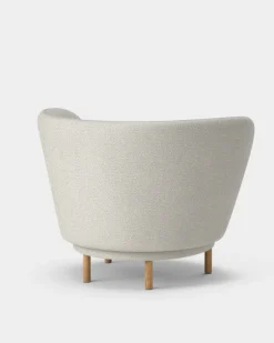Massproductions Armchairs & Footstools*Dandy armchair, Oak-Sacho sapphire 007 Grey