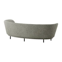 Massproductions Sofas*Dandy 3-seater sofa, Black oak - Kirkby Design, Spiral - 23 Monochrome Brown