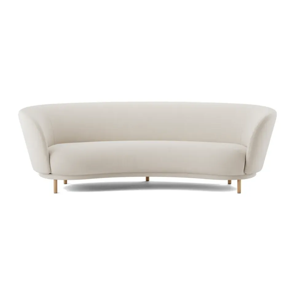 Massproductions Sofas*Dandy 3-seater sofa, Natural oak-Linara 05 Porridge White