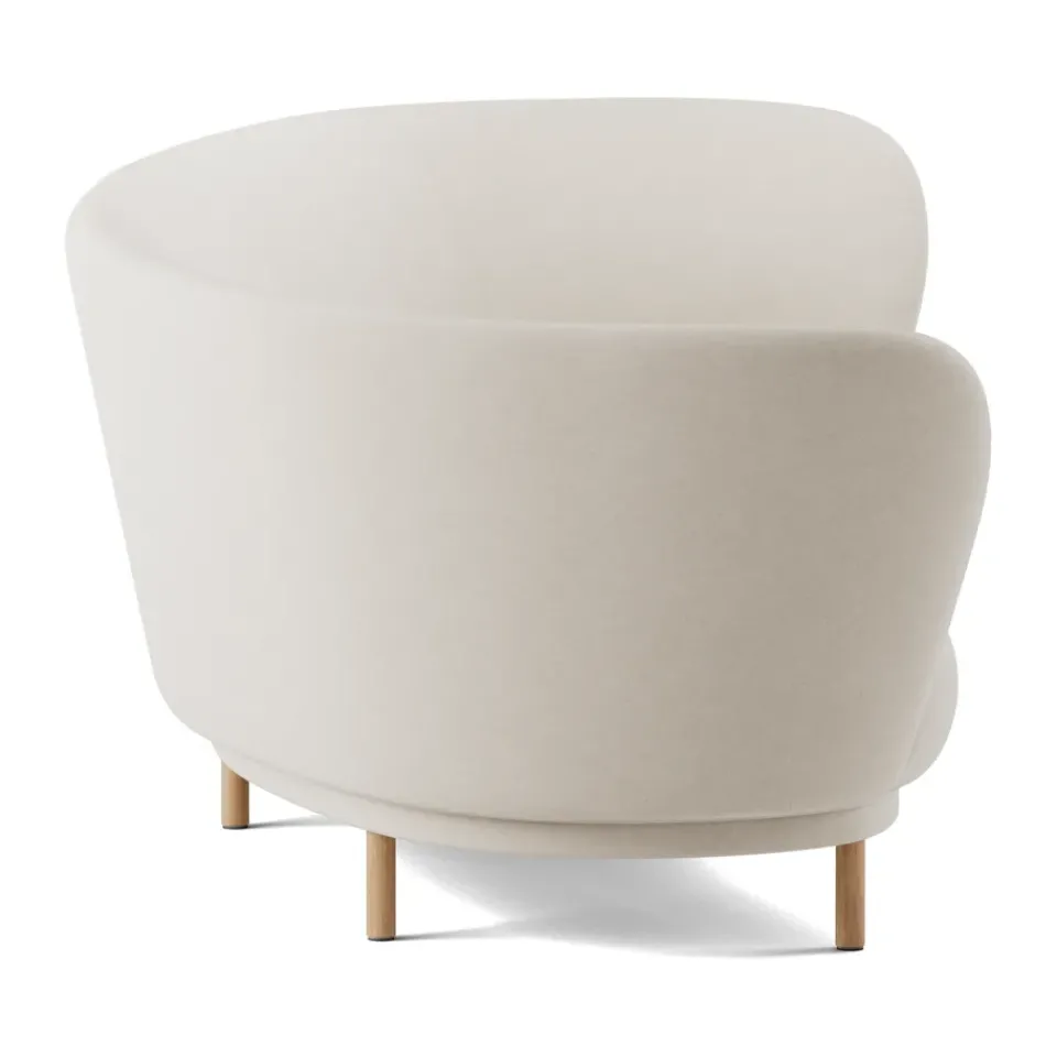 Massproductions Sofas*Dandy 3-seater sofa, Natural oak-Linara 05 Porridge White