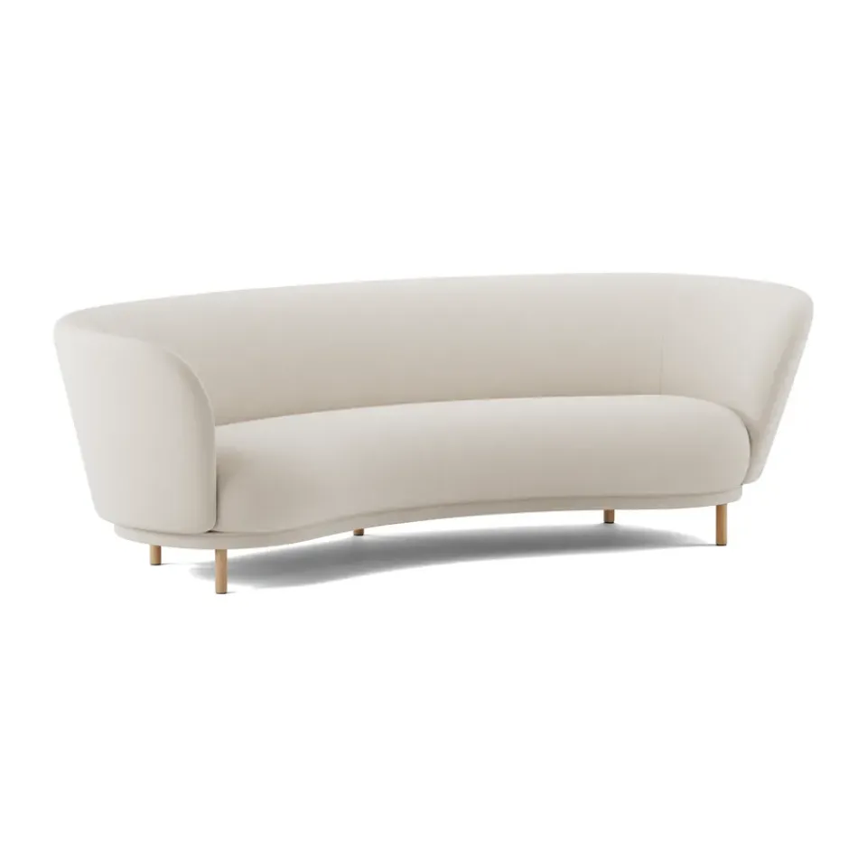 Massproductions Sofas*Dandy 3-seater sofa, Natural oak-Linara 05 Porridge White