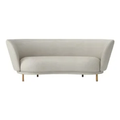 Massproductions Sofas*Dandy 2-seater sofa, Oak-Sacho sapphire 007 Grey