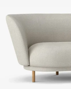 Massproductions Sofas*Dandy 2-seater sofa, Oak-Sacho sapphire 007 Grey