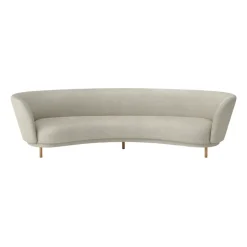 Massproductions Sofas*Dandy 4-seater sofa, Oak-Sacho sapphire 007 Grey