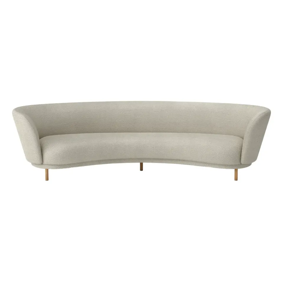 Massproductions Sofas*Dandy 4-seater sofa, Oak-Sacho sapphire 007 Grey
