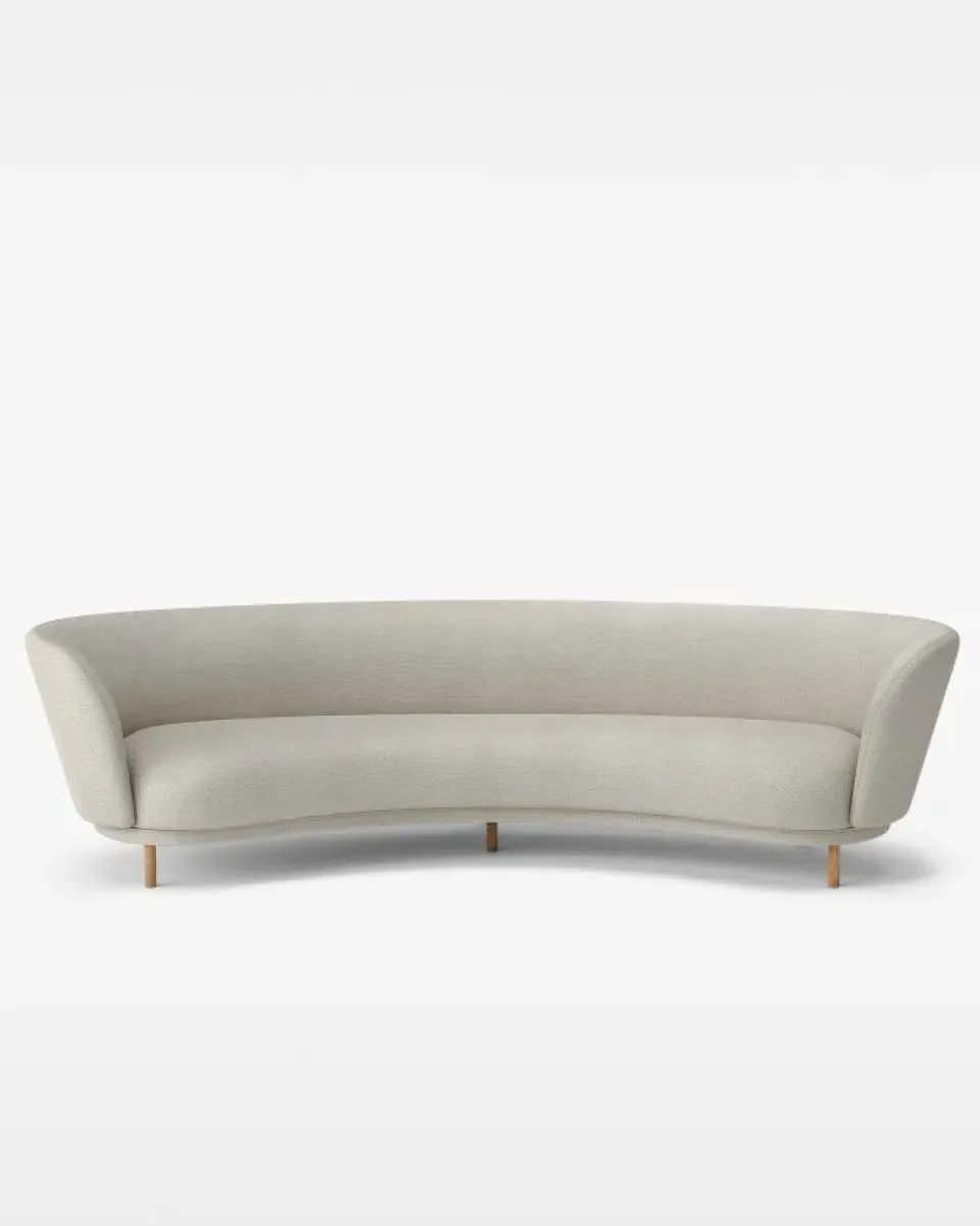 Massproductions Sofas*Dandy 4-seater sofa, Oak-Sacho sapphire 007 Grey