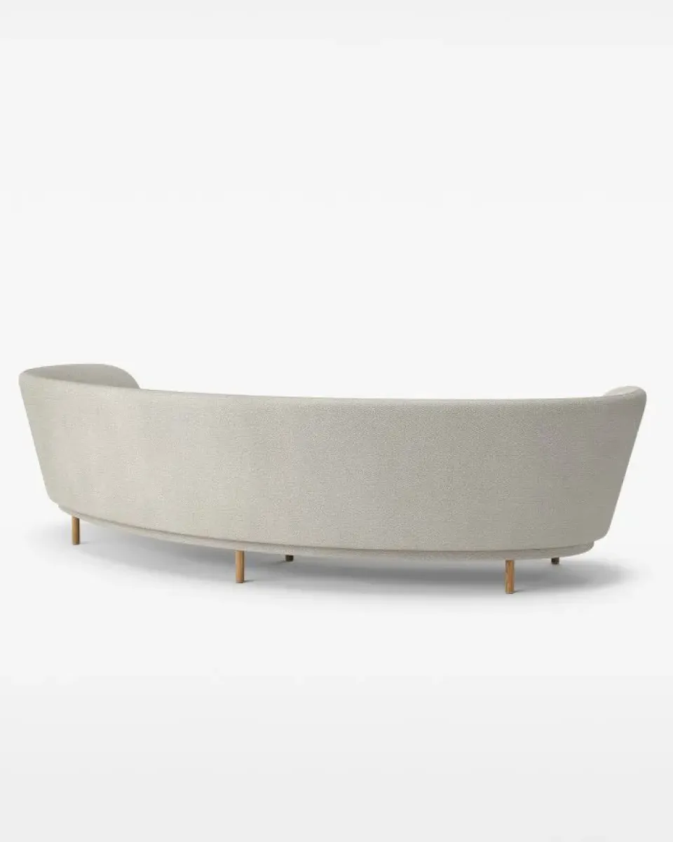 Massproductions Sofas*Dandy 4-seater sofa, Oak-Sacho sapphire 007 Grey
