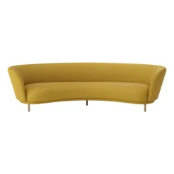 Massproductions Sofas*Dandy 4-seater sofa, Sacho Safire 017-oak legs Yellow