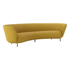 Massproductions Sofas*Dandy 4-seater sofa, Sacho Safire 017-oak legs Yellow